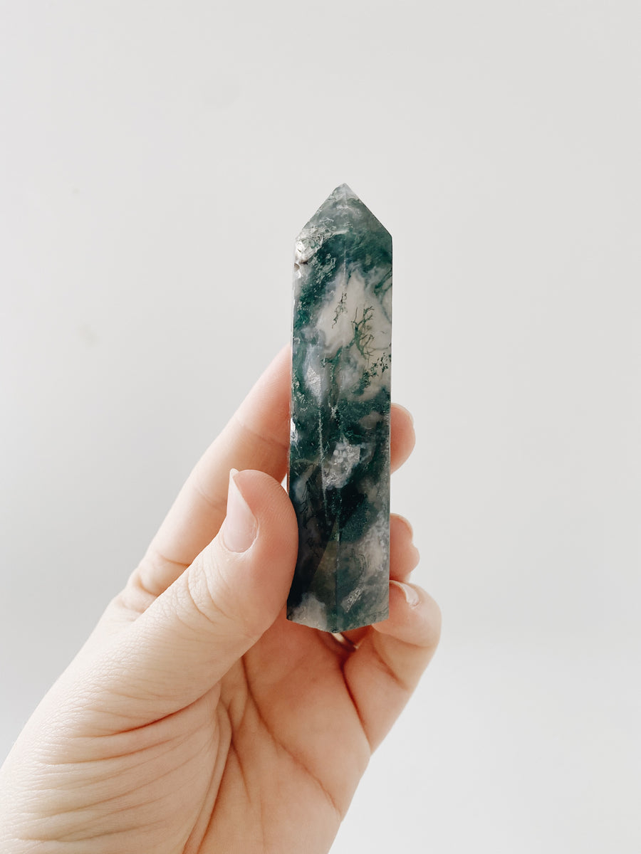 Lg. Moss agate tower popular B