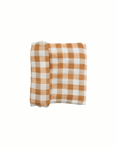 ORGANIC COTTON SWADDLE - GINGHAM